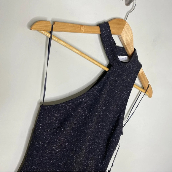 ✨NWT ASTR The Label Black Sparkle Danika Bodycon One Shoulder Mini Dress XS - Picture 4 of 11